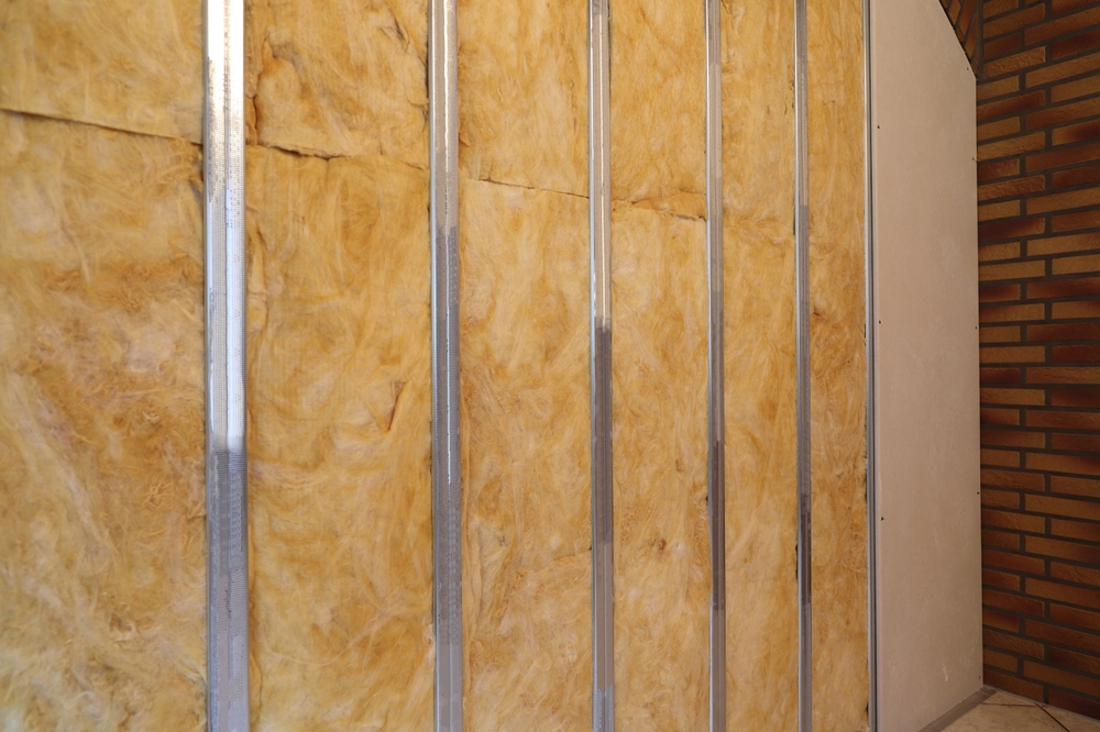 A,new,drywall,with,insulation,and,metal,studs